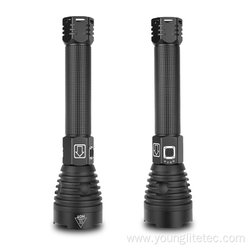 Zoomable 50W XHP90 rechargeable led flashlight